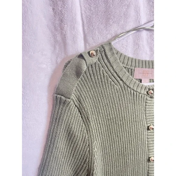 French Connection Women's Green Stretch Dress Size L – Short Length, Button - Picture 3 of 7